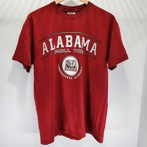 Alabama Football Crimson Tide Vintage Red Oak Shirt Red USA Made Rare Size Large